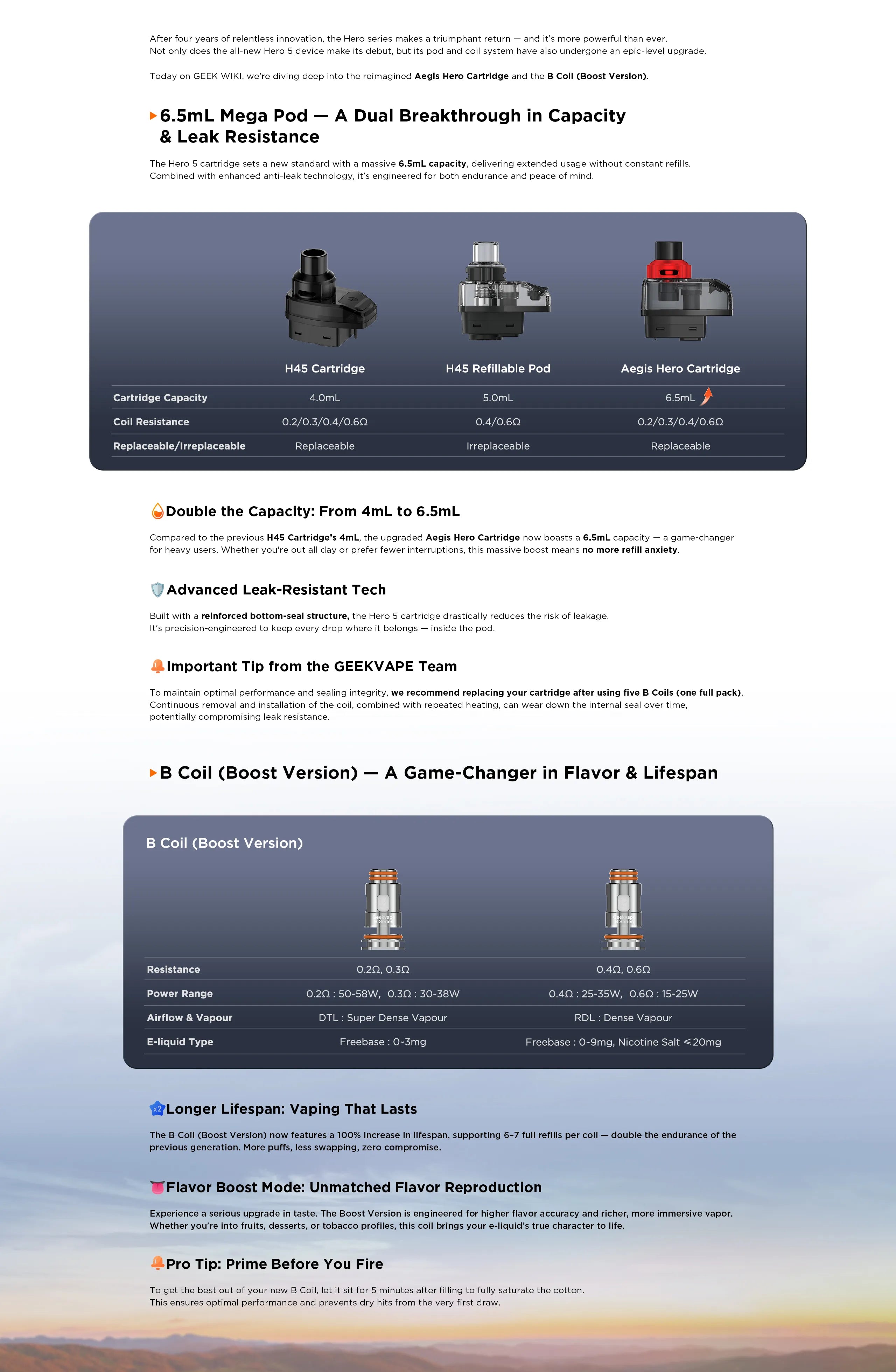 Aegis Hero 5 Breakthrough: All-New Cartridge & B CoilBoost Version F   Geekvape Store