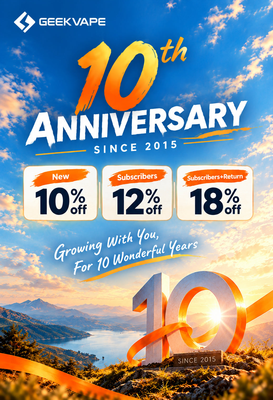 Geekvape 10th Anniversary: Growing With You, For 10 Wonderful Years